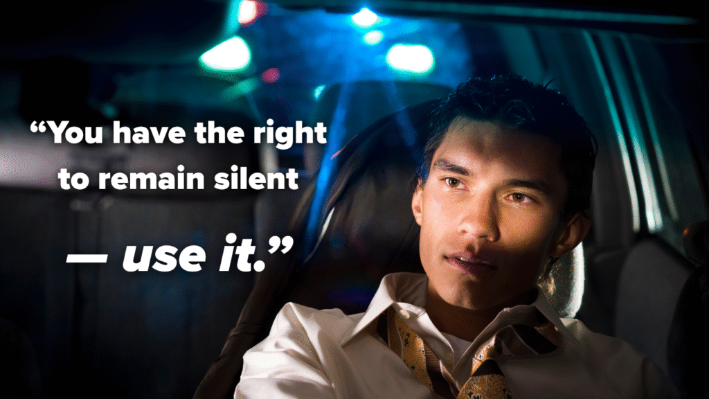 Getting pulled over on suspicion of drinking and driving